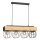 Chandelier on a string MENTON 4xE27/15W/230V black/brown/oak