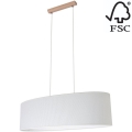 Chandelier on a string MERCEDES 2xE27/40W/230V white/oak – FSC certified
