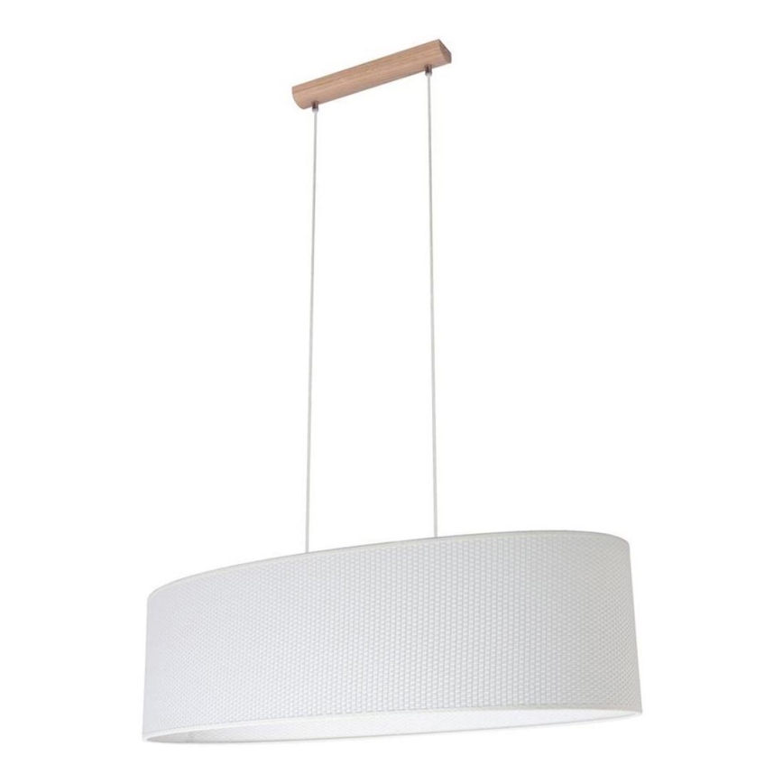 Chandelier on a string MERCEDES 2xE27/40W/230V white/oak