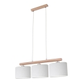 Chandelier on a string MERCEDES 3xE27/40W/230V white/oak