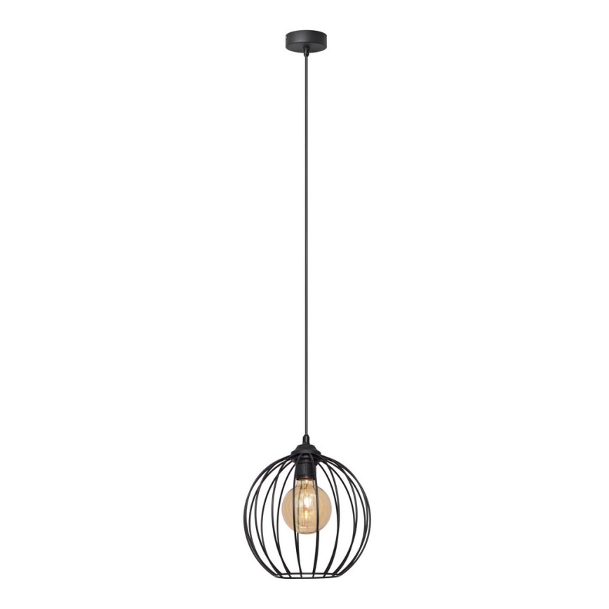 Chandelier on a string MERCURE 1xE27/15W/230V diameter 24 cm black