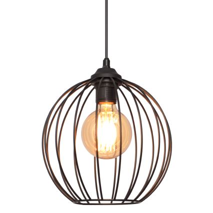 Chandelier on a string MERCURE 1xE27/15W/230V diameter 24 cm black