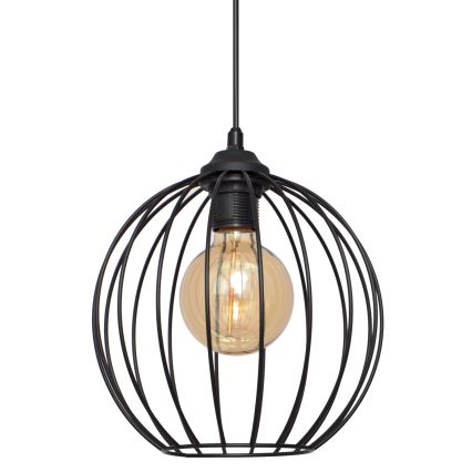 Chandelier on a string MERCURE 1xE27/15W/230V diameter 24 cm black