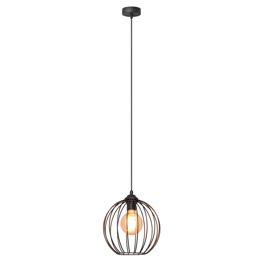 Chandelier on a string MERCURE 1xE27/15W/230V diameter 24 cm black