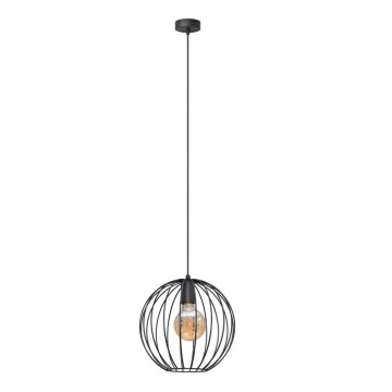 Chandelier on a string MERCURE 1xE27/15W/230V diameter 30 cm black