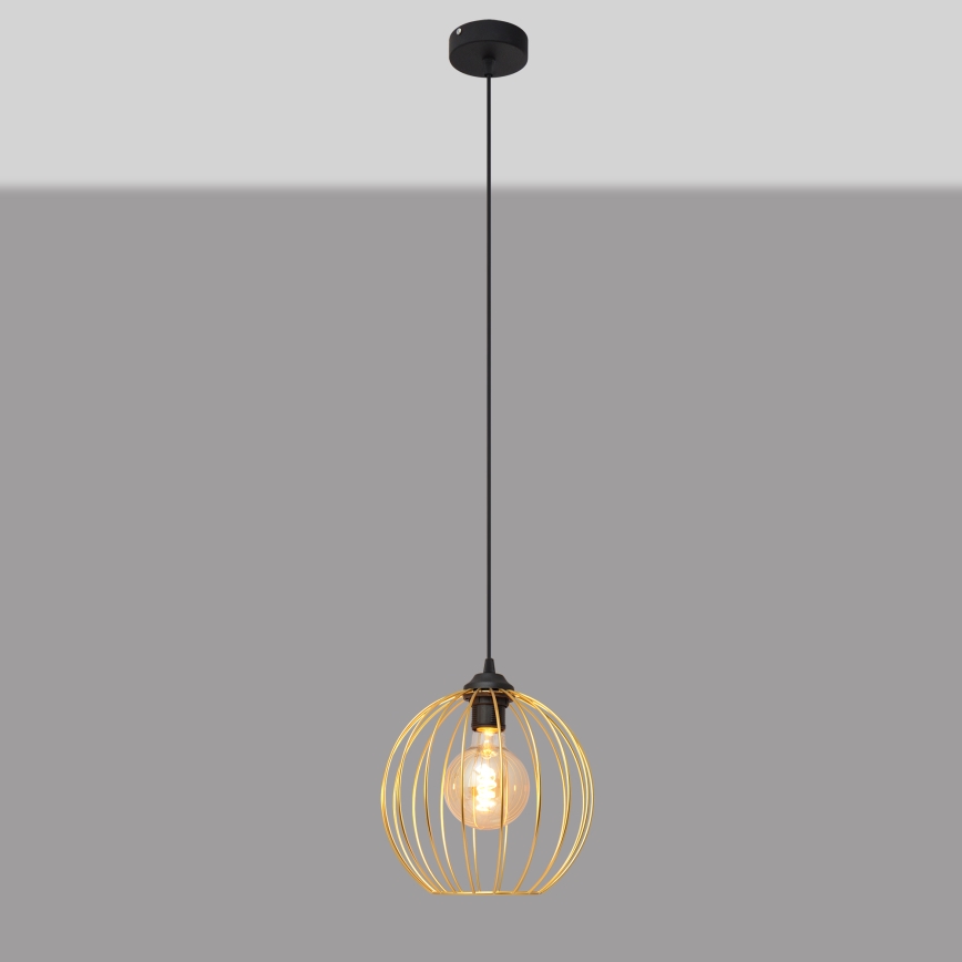Chandelier on a string MERCURE 1xE27/15W/230V gold/black
