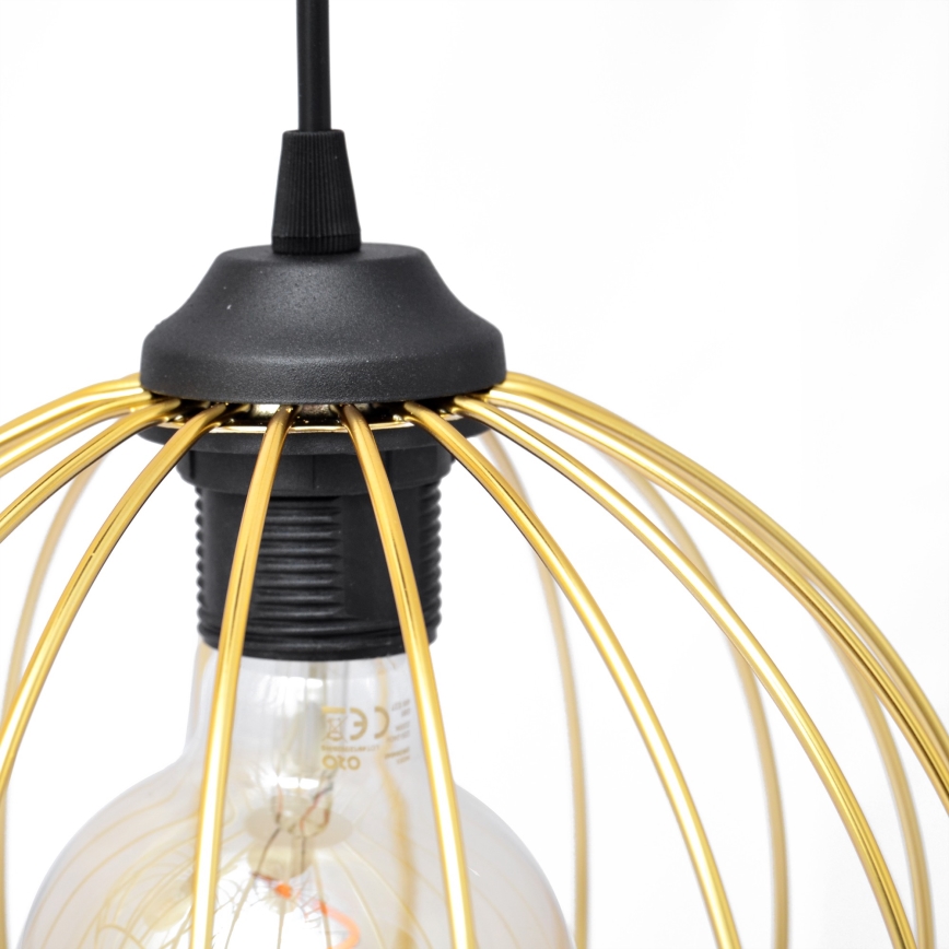 Chandelier on a string MERCURE 1xE27/15W/230V gold/black