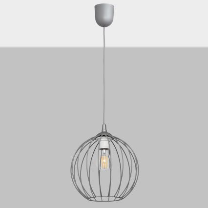 Chandelier on a string MERCURE 1xE27/15W/230V grey