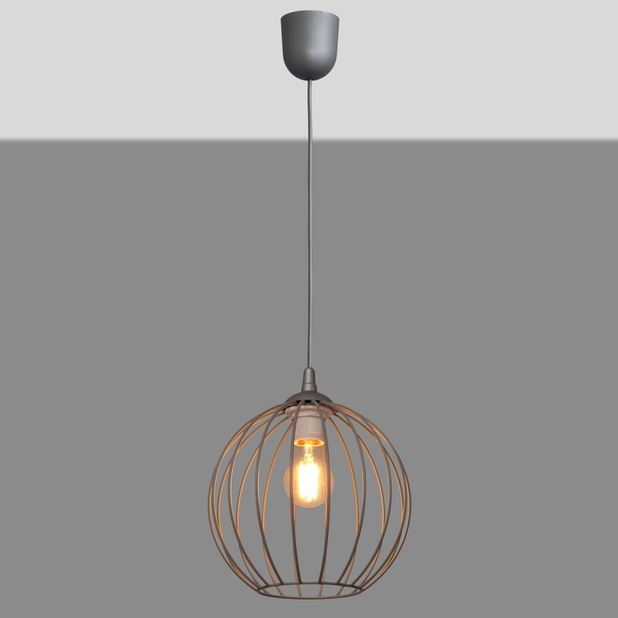 Chandelier on a string MERCURE 1xE27/15W/230V grey