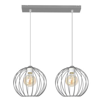 Chandelier on a string MERCURE 2xE27/15W/230V grey