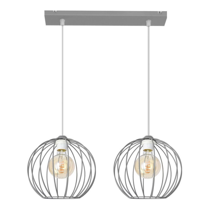 Chandelier on a string MERCURE 2xE27/15W/230V grey