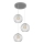 Chandelier on a string MERCURE 3xE27/15W/230V grey