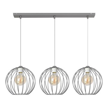 Chandelier on a string MERCURE 3xE27/15W/230V grey