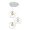 Chandelier on a string MERCURE 3xE27/15W/230V white