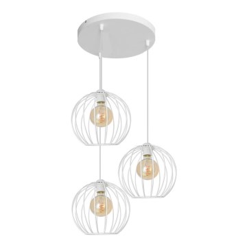 Chandelier on a string MERCURE 3xE27/15W/230V white