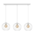 Chandelier on a string MERCURE 3xE27/15W/230V white
