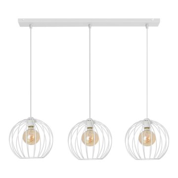 Chandelier on a string MERCURE 3xE27/15W/230V white