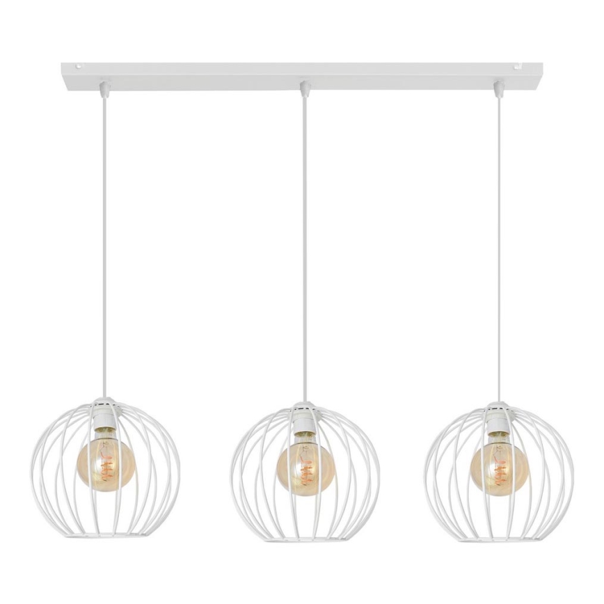 Chandelier on a string MERCURE 3xE27/15W/230V white