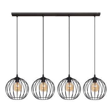 Chandelier on a string MERCURE 4xE27/15W/230V black