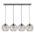 Chandelier on a string MERCURE 4xE27/15W/230V black