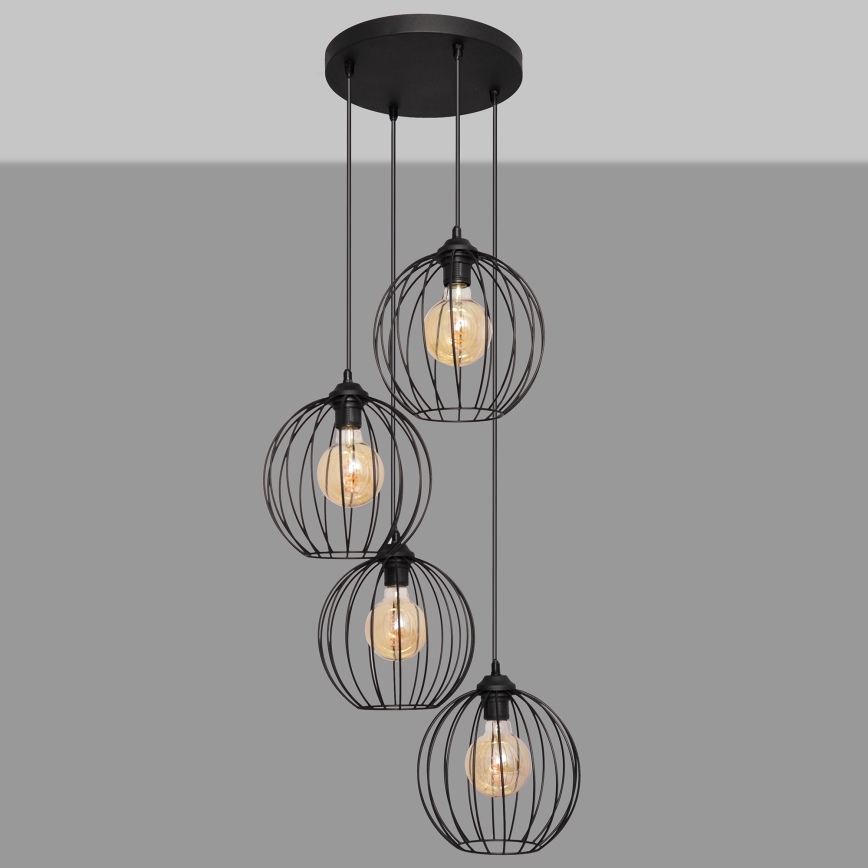 Chandelier on a string MERCURE 4xE27/15W/230V