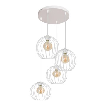 Chandelier on a string MERCURE 4xE27/15W/230V white