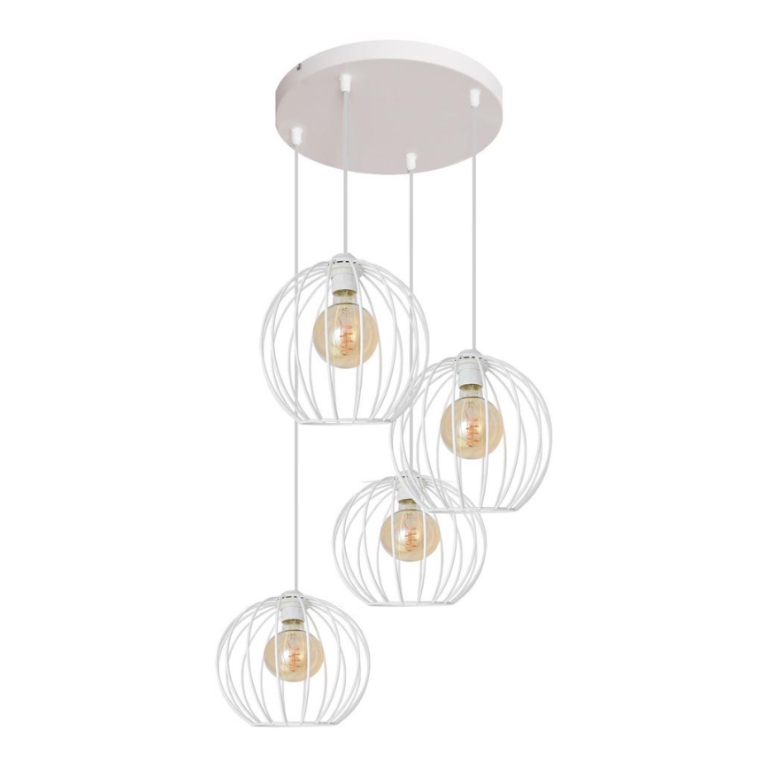 Chandelier on a string MERCURE 4xE27/15W/230V white
