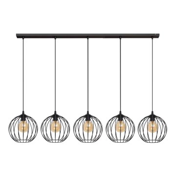 Chandelier on a string MERCURE 5xE27/15W/230V black