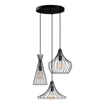 Chandelier on a string MEZOPOTAMYA 3xE27/40W/230V black