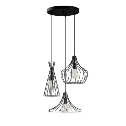 Chandelier on a string MEZOPOTAMYA 3xE27/40W/230V black