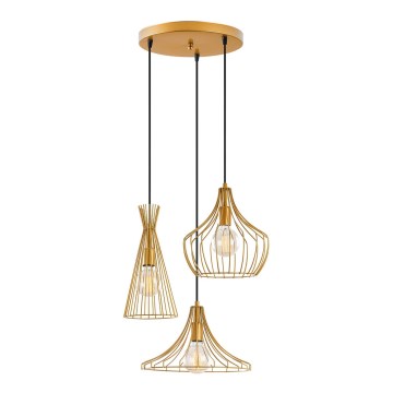Chandelier on a string MEZOPOTAMYA 3xE27/40W/230V gold