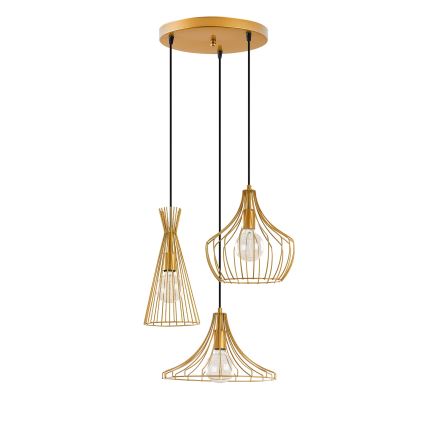 Chandelier on a string MEZOPOTAMYA 3xE27/40W/230V gold