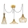 Chandelier on a string MEZOPOTAMYA 3xE27/40W/230V spider gold