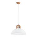 Chandelier on a string MIGOT 1xE27/15W/230V beige/shiny chrome
