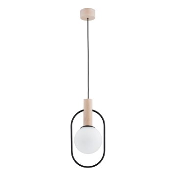 Chandelier on a string MIKI 1xE14/10W/230V black/beige