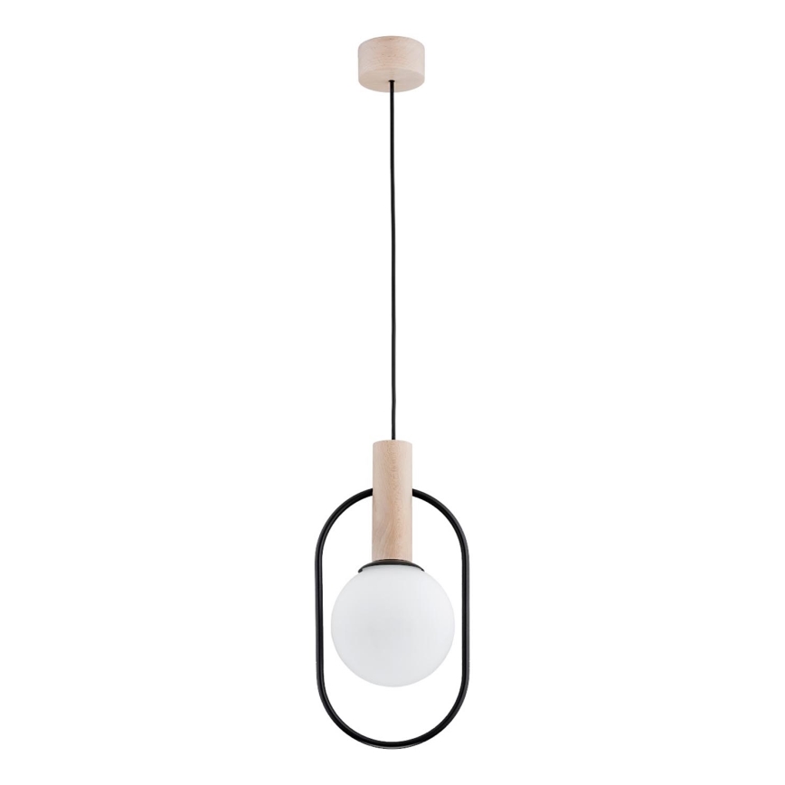 Chandelier on a string MIKI 1xE14/10W/230V black/beige