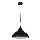 Chandelier on a string MIKO 1xE27/60W/230V d. 32 cm black