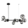 Chandelier on a string MILA 10xG9/9W/230V black/grey