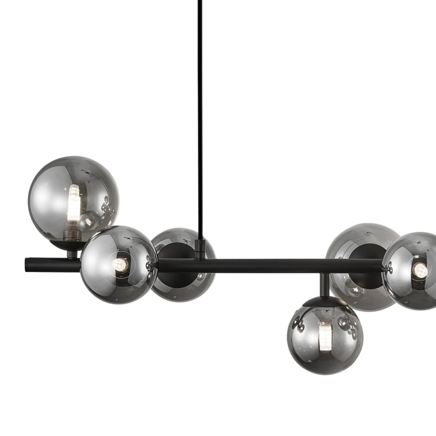 Chandelier on a string MILA 10xG9/9W/230V black/grey