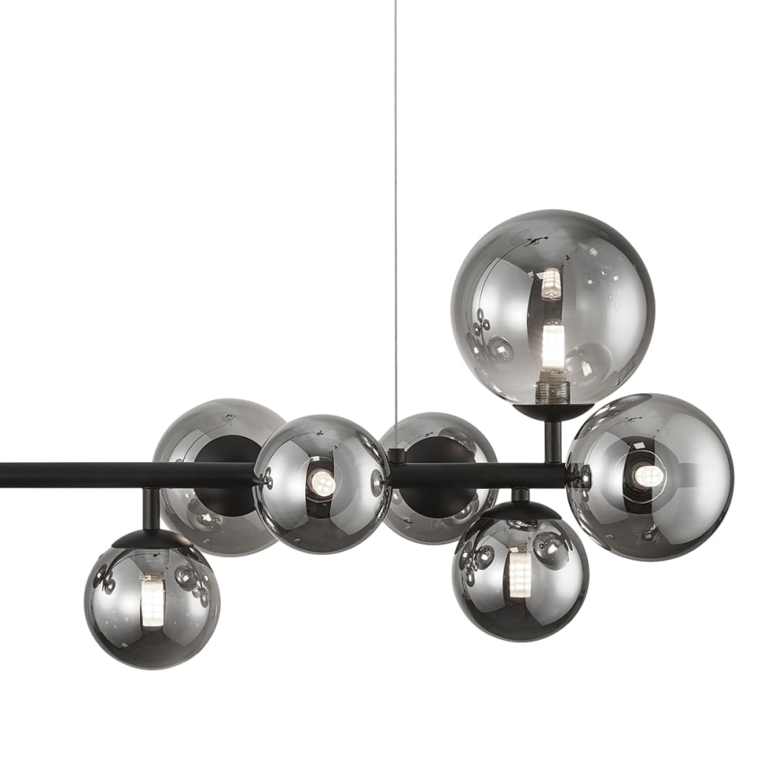 Chandelier on a string MILA 10xG9/9W/230V black/grey