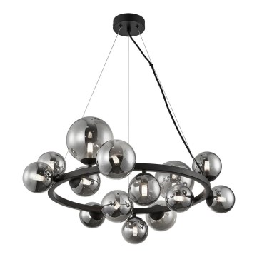 Chandelier on a string MILA 14xG9/9W/230V black/grey