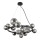 Chandelier on a string MILA 14xG9/9W/230V black/grey