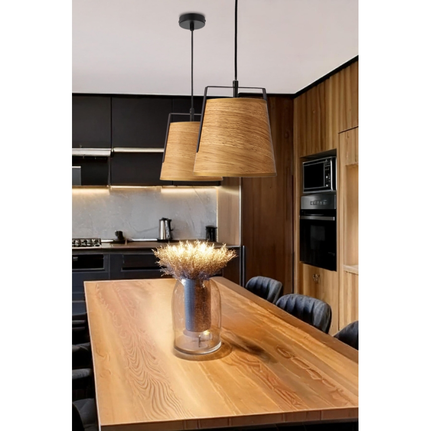 Chandelier on a string MILBURY 1xE27/40W/230V brown