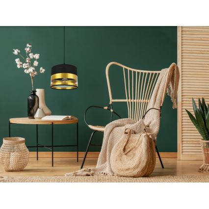 Chandelier on a string MILO 1xE27/60W/230V golden/black