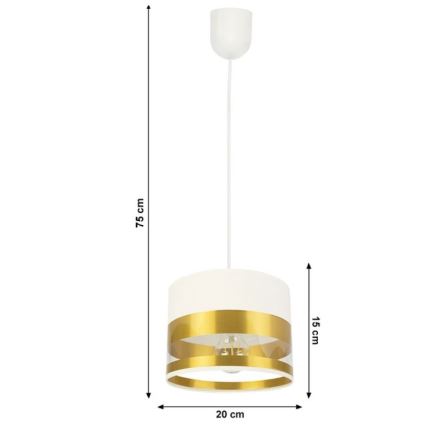 Chandelier on a string MILO 1xE27/60W/230V golden