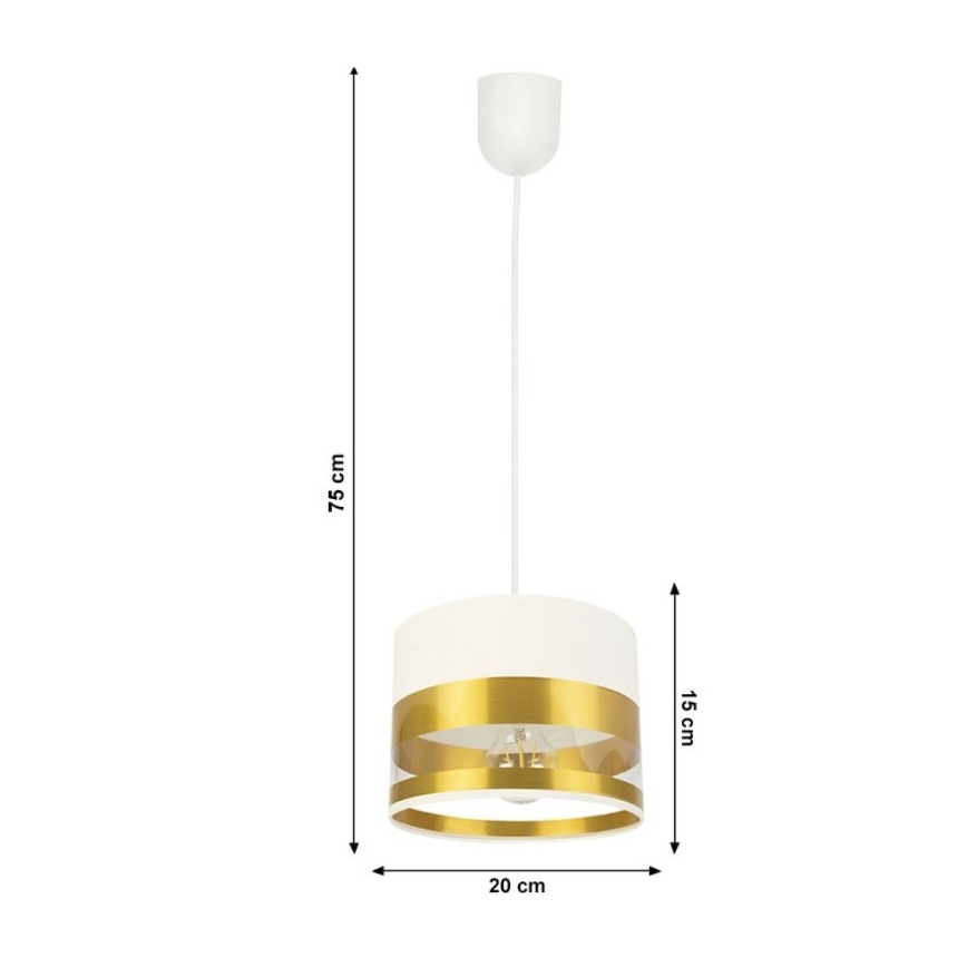 Chandelier on a string MILO 1xE27/60W/230V golden