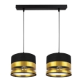 Chandelier on a string MILO 2xE27/60W/230V golden/black