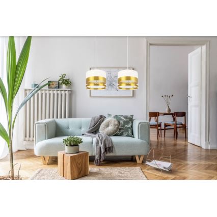 Chandelier on a string MILO 2xE27/60W/230V golden