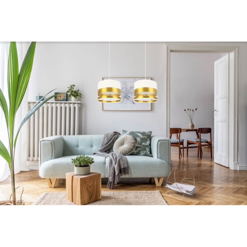 Chandelier on a string MILO 2xE27/60W/230V golden