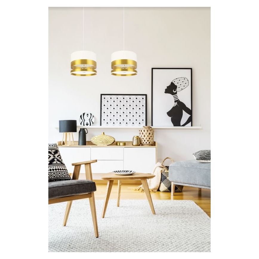 Chandelier on a string MILO 2xE27/60W/230V golden